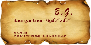 Baumgartner Győző névjegykártya